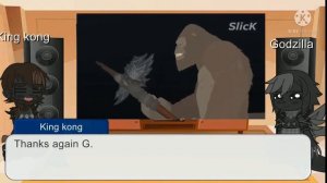 Kong & Godzilla: react to Slick's Godzilla vs Kong Gacha Club version #gacha #reaction   #Godzilla