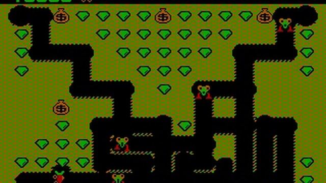 Original Digger (1983). CGA Mode. 1-7 Levels.