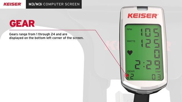Keiser M3/M3i Indoor Bike Computer Screen смотреть онлайн