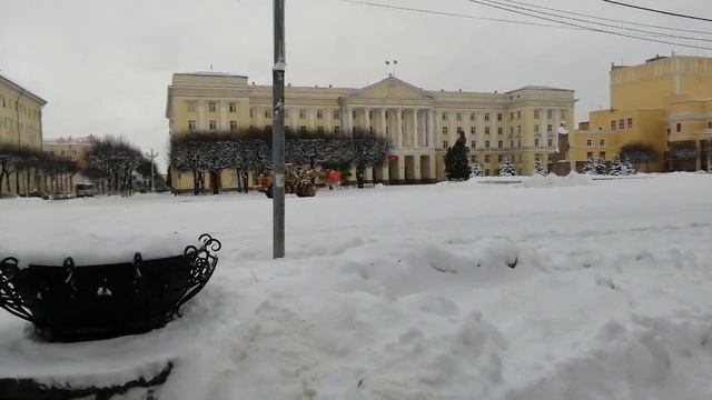 Перекрытие площади Ленина в Смоленске 31.01.2021 смотреть онлайн