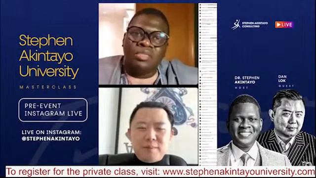 STEPHEN AKINTAYO UNIVERSITY: PRE-LIVE INTERVIEW SESSION WITH DAN LOK AND DR. STEPHEN AKINTAYO смотреть онлайн