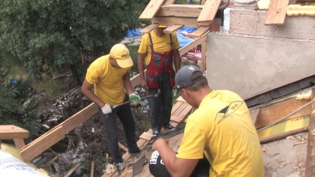 Монтаж гибкой черепицы Шинглас. Отчет о выполненных работах в Бузаево. смотреть онлайн