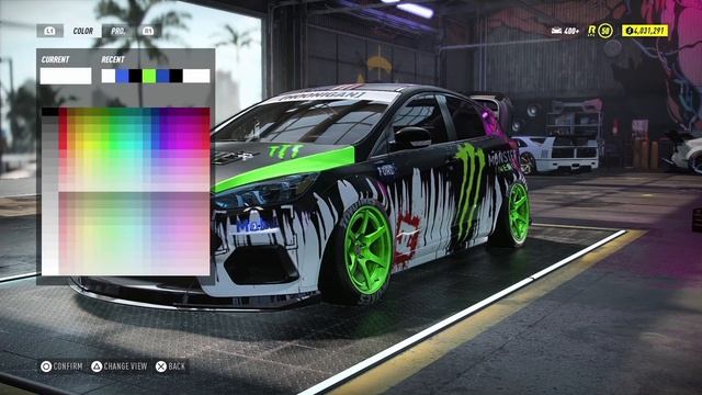 Hoonigan Ford Focus RS'16 Customization and Decals - Need For Speed Heat смотреть онлайн