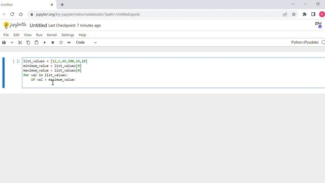How to find min and max values from list using python without using built-in functions смотреть онлайн
