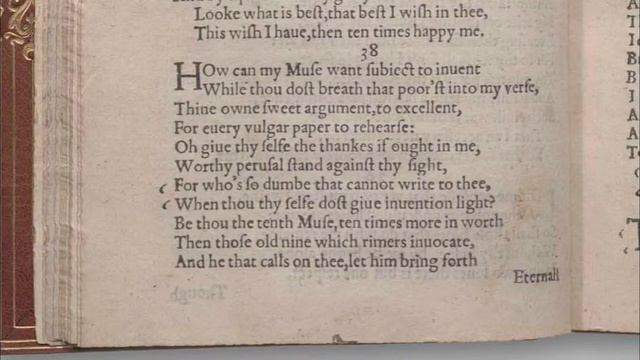 Shakespeare's Sonnet #38: "How can my muse want subject to invent" смотреть онлайн