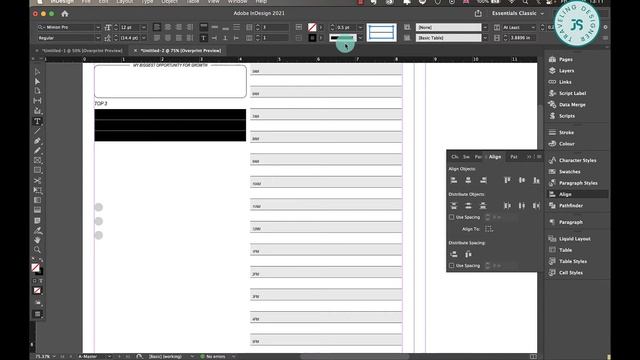 Day Planner Indesign Tutorial смотреть онлайн