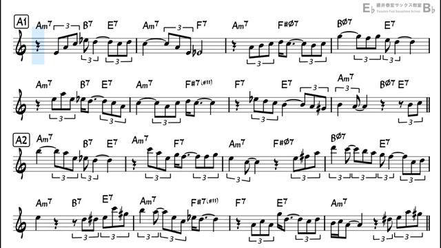 Angel Eyes (Matt Dennis) - Backing Track with Sheet Music for Alto Sax смотреть онлайн