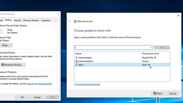 Windows 10 : Set Shared Folder Password | NETVN