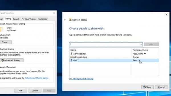 Windows 10 : Set Shared Folder password | NETVN