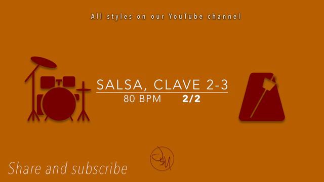 Metronome. Salsa, Clave 2-3 80bpm 2:2