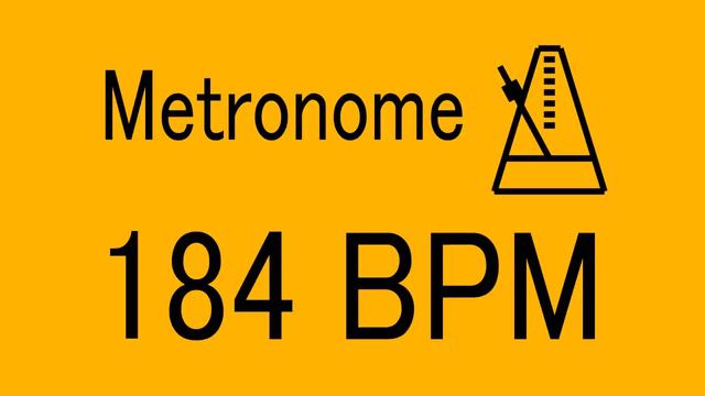 184 BPM METRONOME FOR TRAINING MUSICAL INSTRUMENT / 楽器練習用 メトロノーム / practice смотреть онлайн