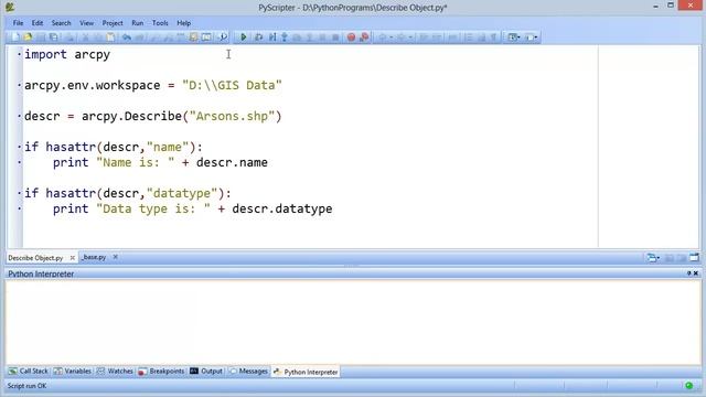 ArcPy Describe Method Basics for ArcGIS 10.1 смотреть онлайн