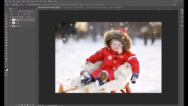 Using Snowflake Overlays in Photoshop смотреть онлайн