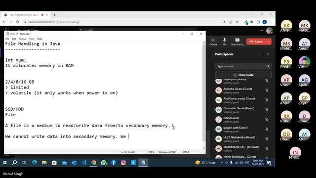 Day 17 - File Handling in Java смотреть онлайн