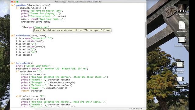 Python Text adventure [EASY!] - Part 7 - Score and Write to file смотреть онлайн