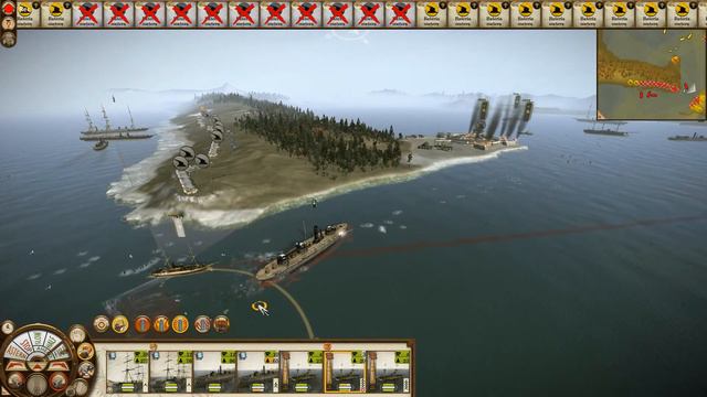 Shogun 2 Coastal batteries naval battle port siege map смотреть онлайн
