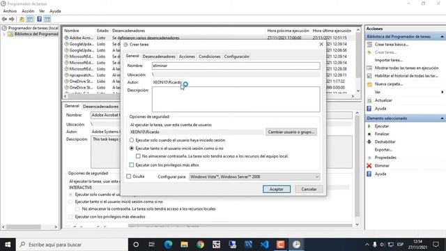 Programador de Tareas ejecutar un script смотреть онлайн