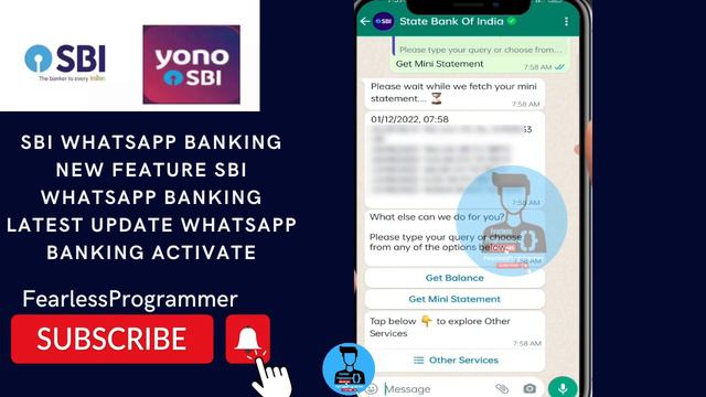 SBI WhatsApp Banking New Feature SBI WhatsApp banking latest update WhatsApp banking activate 2024 смотреть онлайн