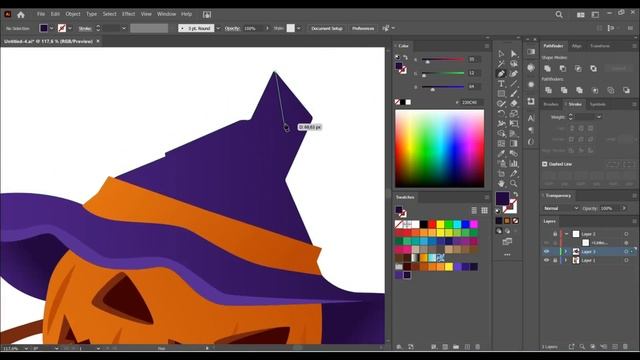 РИСУЕМ ПЕРСОНАЖ ФОНАРЬ ДЖЕКА НА ХЭЛЛОУИН В ADOBE ILLUSTRATOR