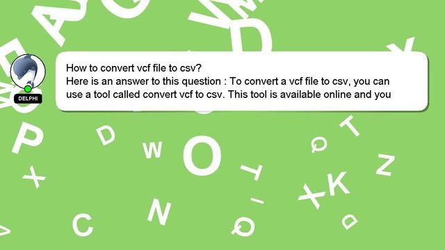 How to convert vcf file to csv? смотреть онлайн