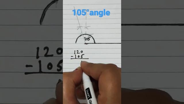 #105° angle with compass# New trick# math tricks # 105° ka kon# смотреть онлайн