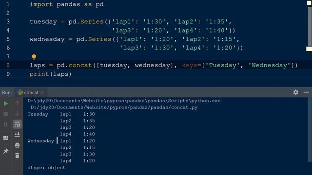 Python | Pandas Concat смотреть онлайн