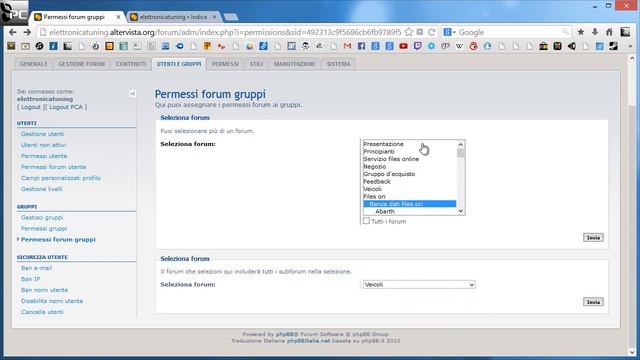 Video corso di phpBB - lezione 9 - Permessi gruppi su sezioni смотреть онлайн