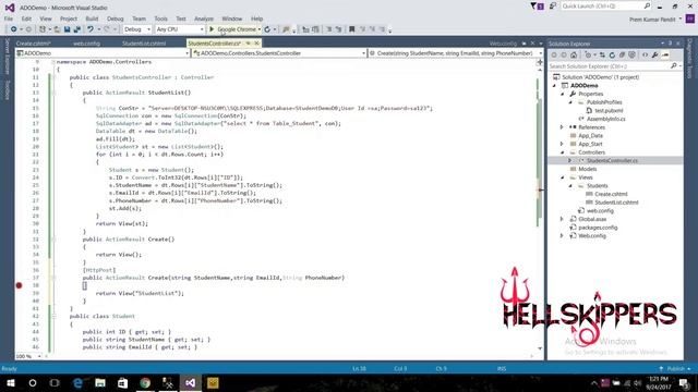SQLCommand (ADO.NET) in MVC5 смотреть онлайн
