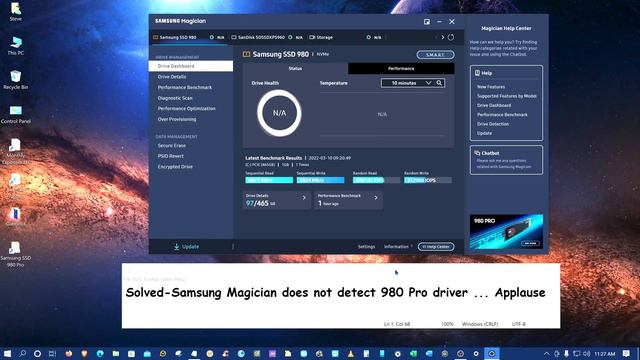 Samsung Magician does not detect 980 Pro Driver - It's not what you think - READ Description and PI смотреть онлайн