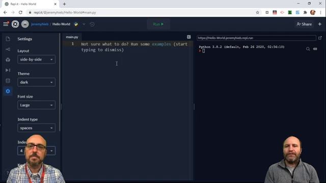 Repl it Settings смотреть онлайн