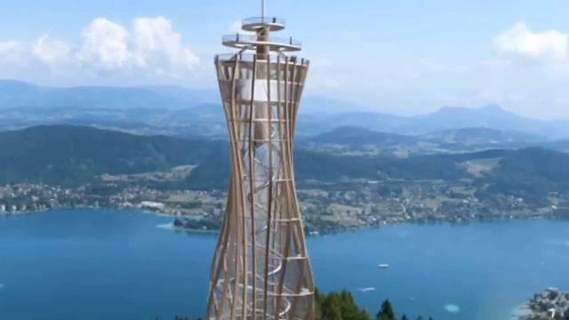 Pyramidenkogel: The wooden tower world's tallest in Carinthia (Austria) смотреть онлайн