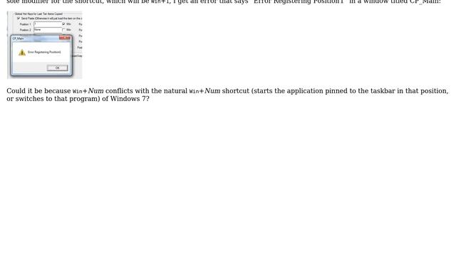 Ditto (clipboard manager): can't set shortcut of Win+＜num＞. Get "Error Registering Position 1" смотреть онлайн