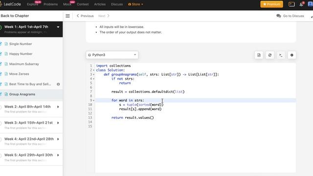 30 Day LeetCode Challenge - Problem 6 - Group Anagrams (Optimal Solution) смотреть онлайн