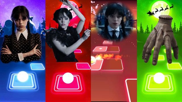 Wednesday Addams Vs Wednesday Dance Vs Gomez Addams Vs Thing. Tiles Hop EDM Rush.