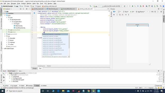 VerTical ScrollView In Android Studio (অ্যান্ডয়েড বাংলা) смотреть онлайн