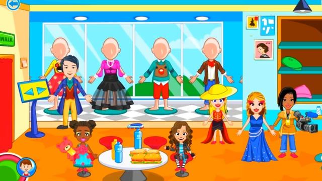 Как девочки одевают красивые вещи что бы быть красивыми. Играем в MY TOWN FASHION SHOW смотреть онлайн