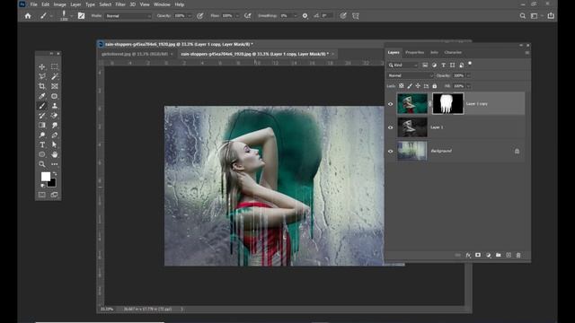 Using Photoshop Mask and Brush to create a Girl in Glass смотреть онлайн