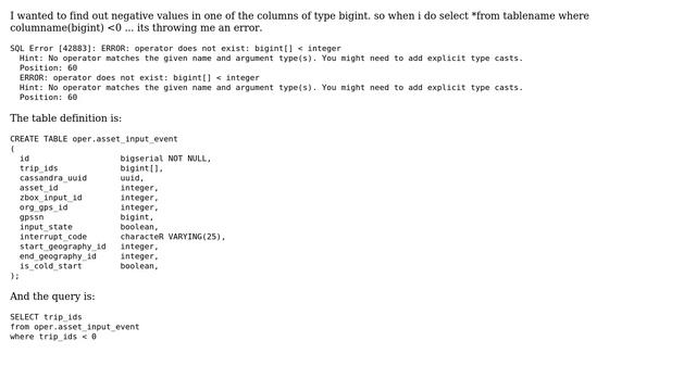 How do i convert bigint to int in postgreSQL? смотреть онлайн