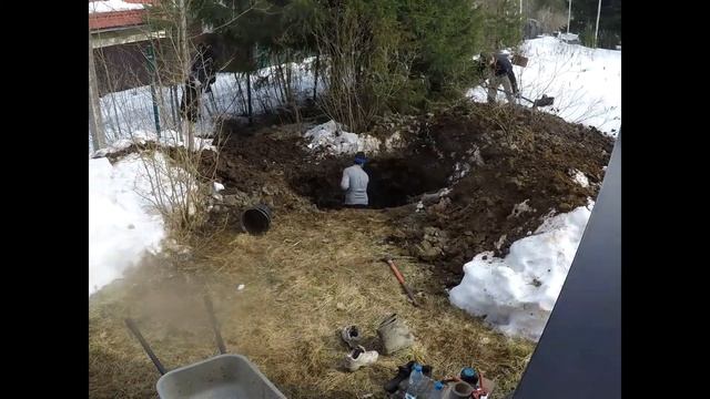 Монтаж септика, автономной канализации зимой смотреть онлайн