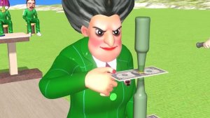 Scary Teacher 3D - Squid Game Candle Blowing Fun 5 Times Challenge and Miss vs 2 Neighbors Lost