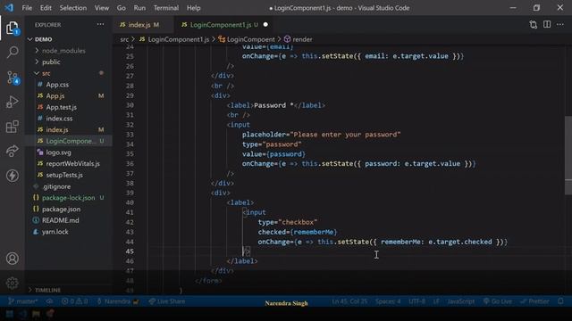 1. Simple Login Page in React using Class Component [Hindi] смотреть онлайн