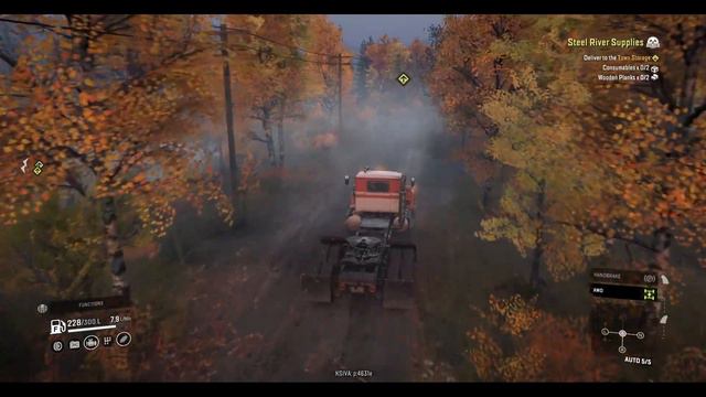 Snow Runner - White western Star 4964 - delivery supplies to the town storage смотреть онлайн