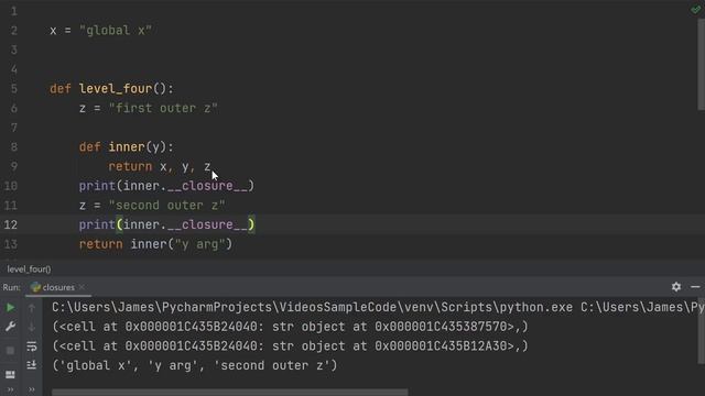 Functions within functions, closures, and variable scopes in Python смотреть онлайн