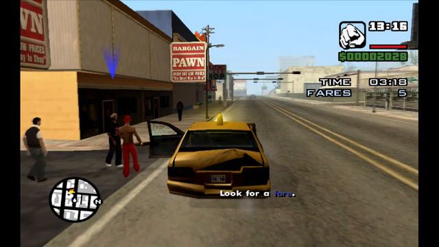 GTA San Andreas - Just Being A Taxi Driver смотреть онлайн