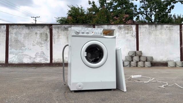 MASSIVE STONE VS HOTWIRED GORENJE WASHING MACHINE (HANDLES HORRIBLY) - FULL DESTRUCTION