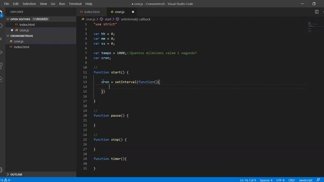 Criando um simples Cronometro com Javascript смотреть онлайн