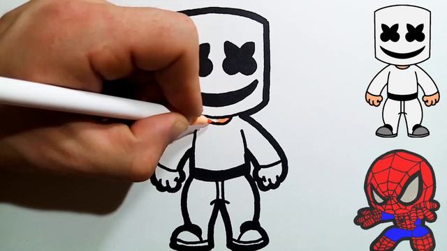 Рисунки для срисовки. Маршмеллоу фортнайт рисунок смотреть онлайн