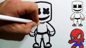 Рисунки для срисовки. Маршмеллоу фортнайт рисунок
