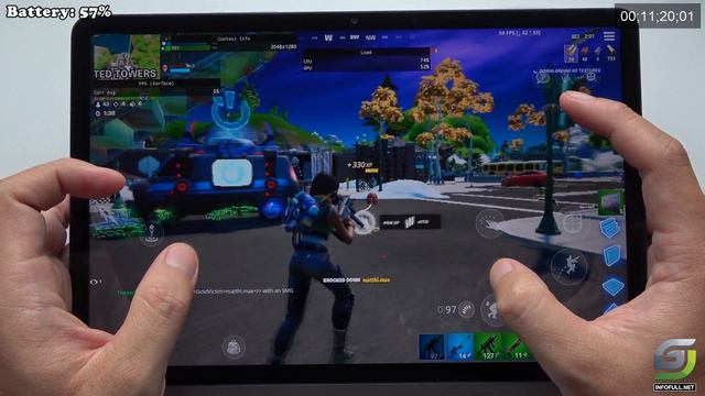 Samsung Galaxy Tab S7 test game Fortnite Max Setting 90 FPS Update Chapter 3 смотреть онлайн