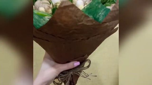 Букет из орехов. Оригинальные подарки и букеты купить в Харькове. смотреть онлайн